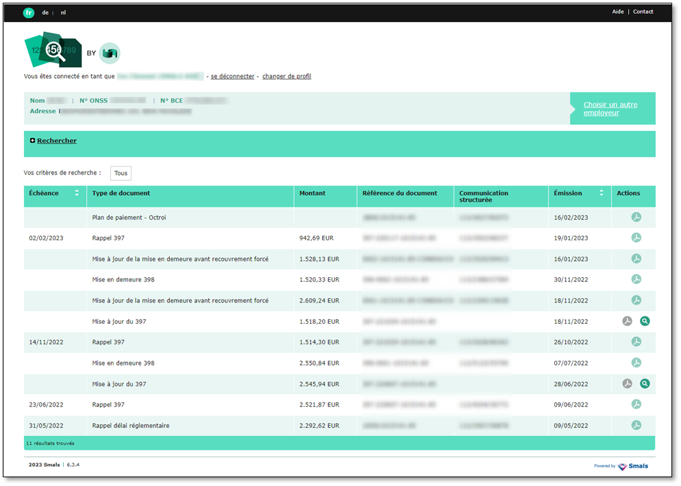 Online service Consultation invoices employers Main screen of the online service Consultation invoices employers